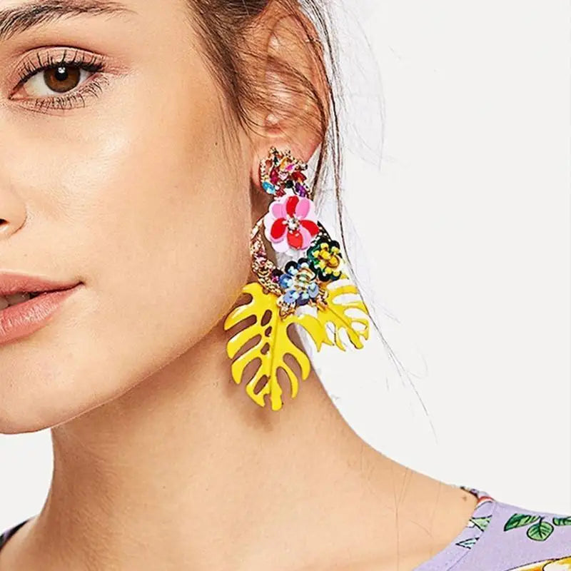 Sequin Floral for Turtle Leaf Earrings