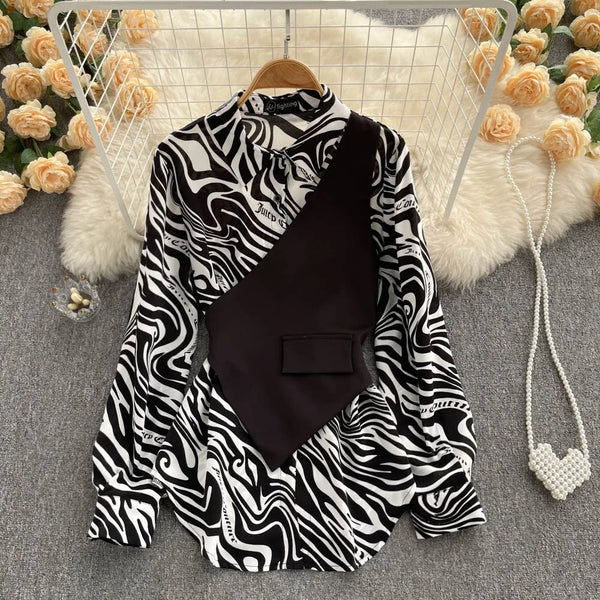 Slimming Loose-fit Long Sleeve Top