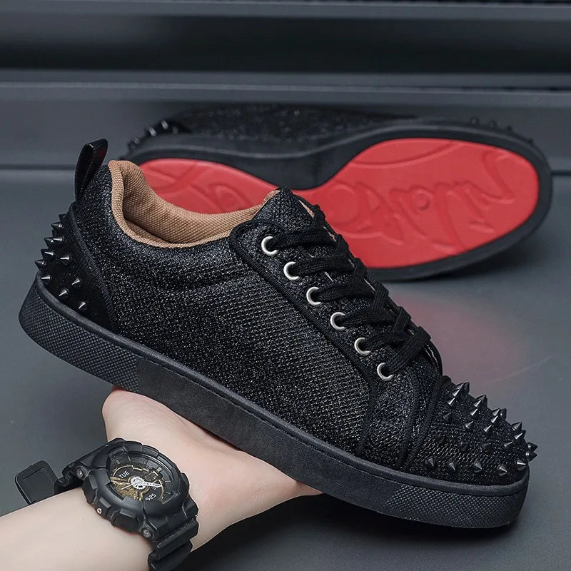 Casual Men Designer Rivet Punk Board Shoes