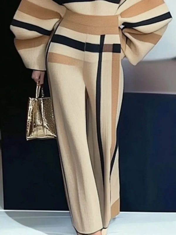 Beautyblue Striped Woman Pants