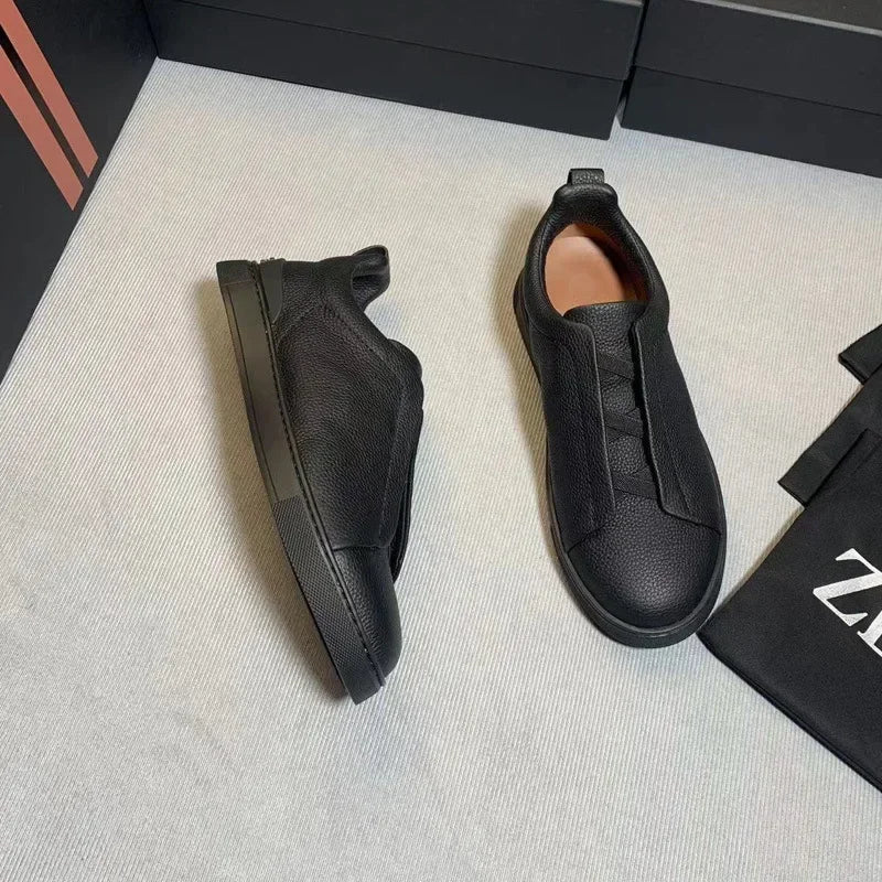 Top Layer Cow Leather Breathable Summer Shoes
