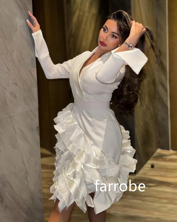 V-neck Knee Length Elegant Exquisite Dress