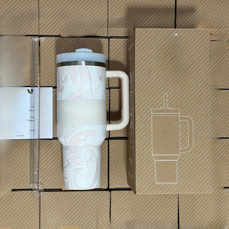 Pink Stainless Steel Tumblers with handle