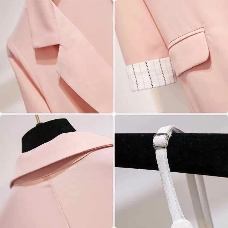 Elegant blazer leisure pants Tweed suit jacket three-piece