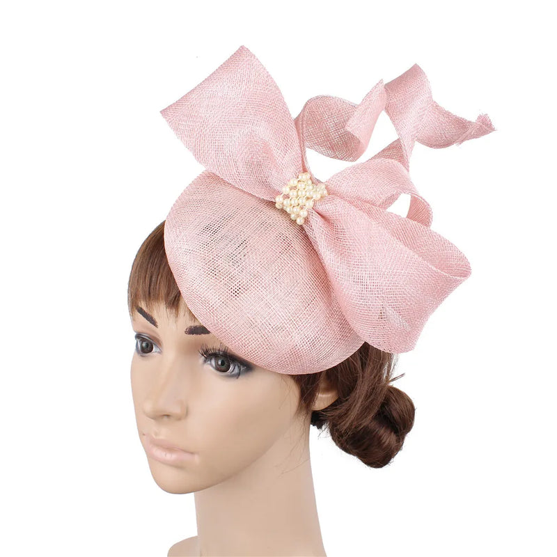 Elegant Bridal Hair Fascinators Headband With Bow