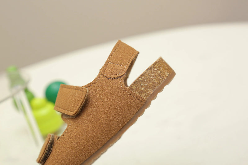 Suede Sandals with Arch Slip-On