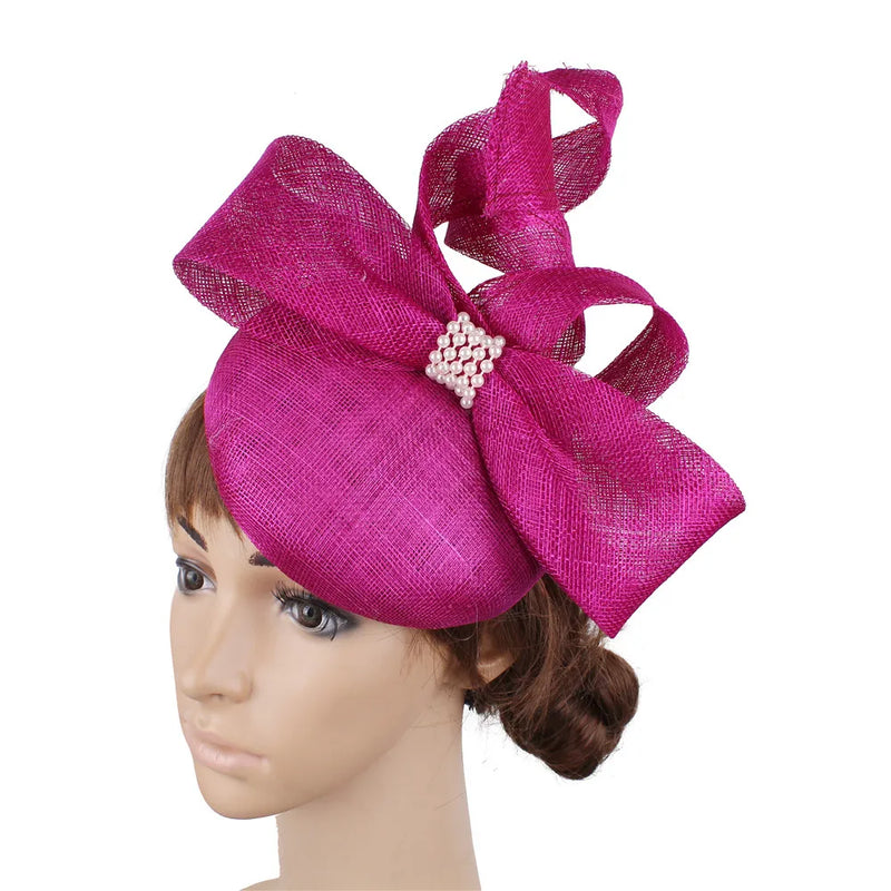 Elegant Bridal Hair Fascinators Headband With Bow