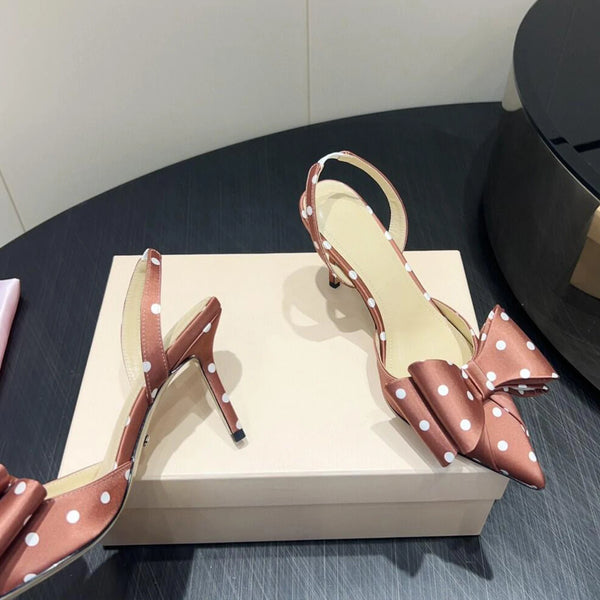 Bow Pointed Head Stiletto High Heels