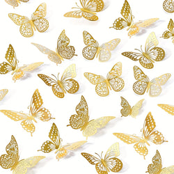 12Pcs Hollow Butterfly Creative Wall Sticker