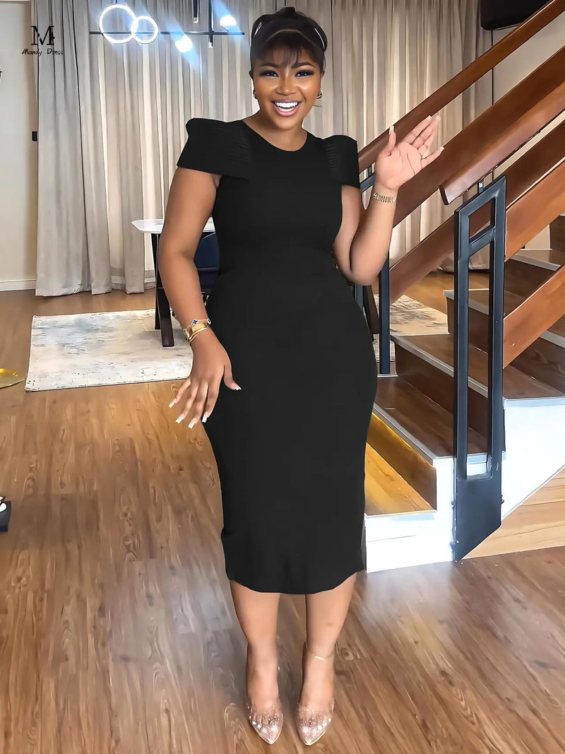 Elegant Sleeveless Bodycon Split Office Vintage Long Dress
