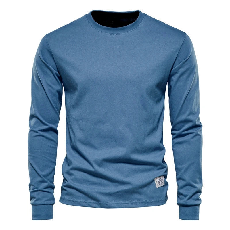 Solid O-neck Long Sleeved Tshirts