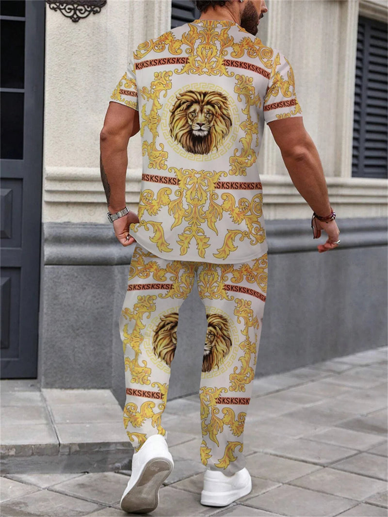 Summer Short Sleeve And Trousers Lion