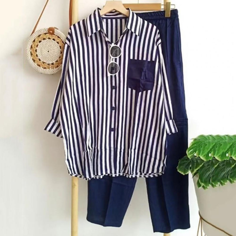 Tracksuit Set Summer Cotton Linen Blouse T-shirt Wide Leg Pant