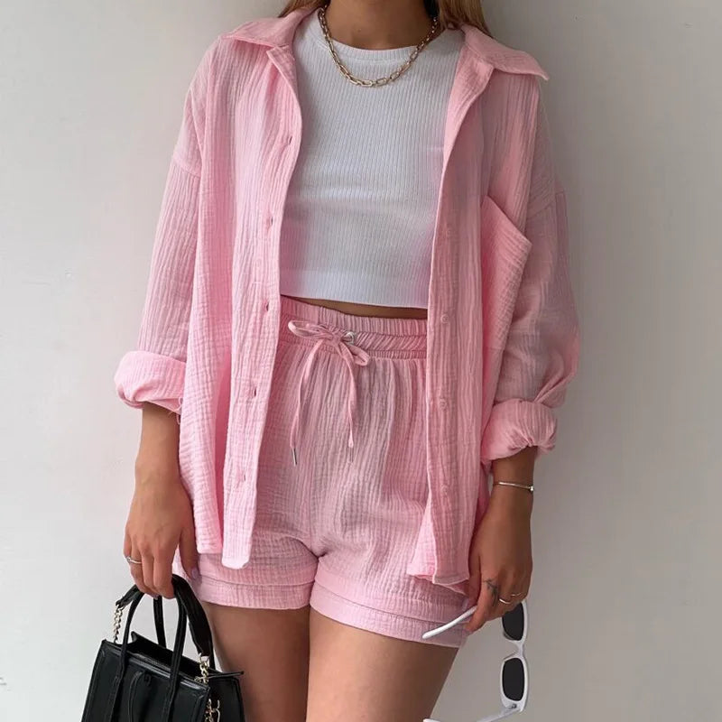 Casual Loose Short Pants Sets