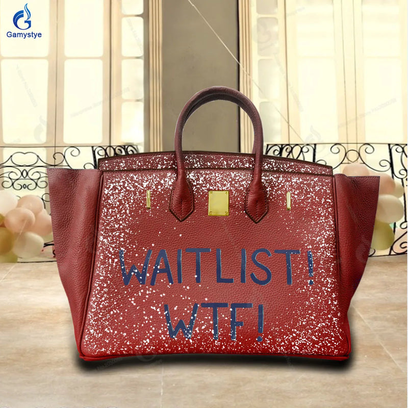 Printed Customize Art English WTF Bags