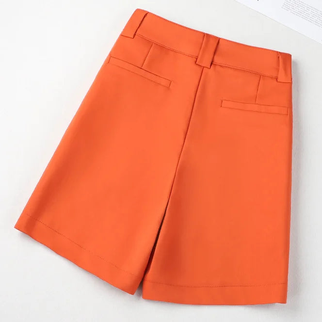 Summer Thin Four-point Slim High Waist A-line Casual Wide-leg Short