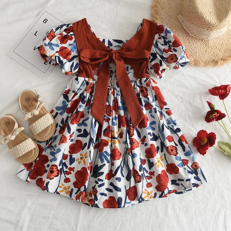 Elegant Lolita Child Big Girls Midi Dress