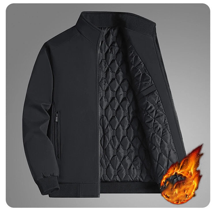 Thick Stand Collar Winter Jacket Men