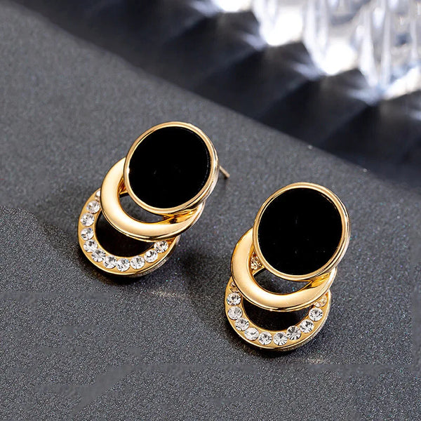 Elegant Circle Charms Earrings