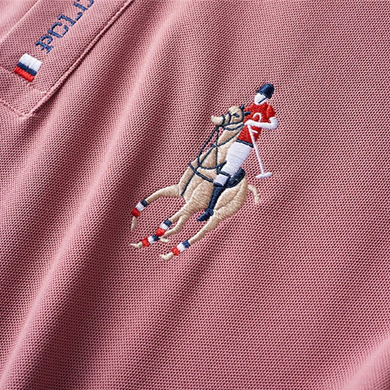 Embroidered Short Sleeved POLO Shirt