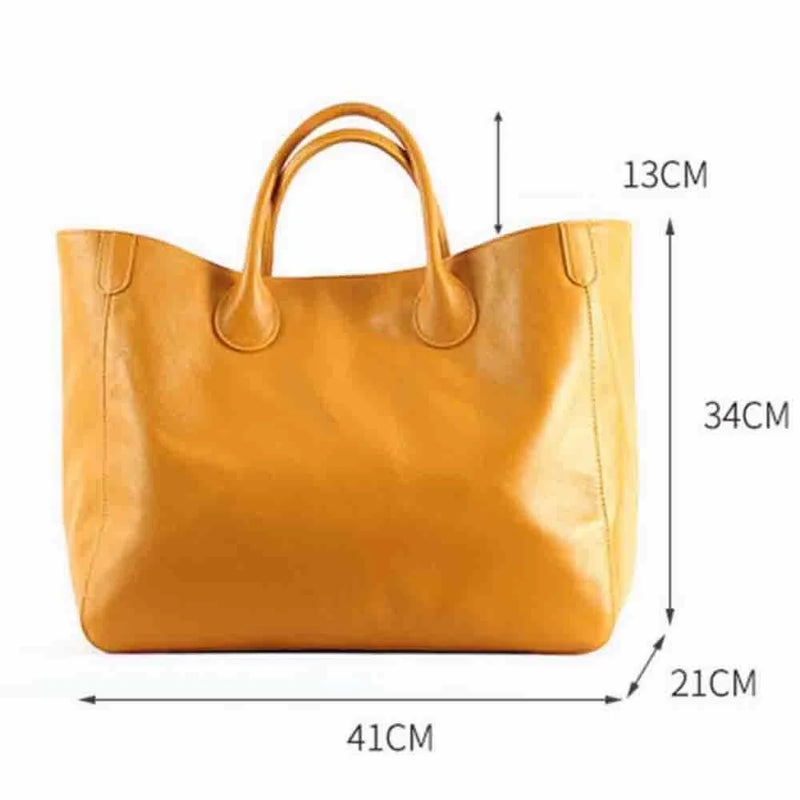 Natural Leather Top Cow Hide Leather Handbag