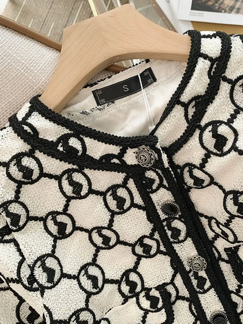 Retro Single-Breasted Short Coat + High Waist Slim Shorts
