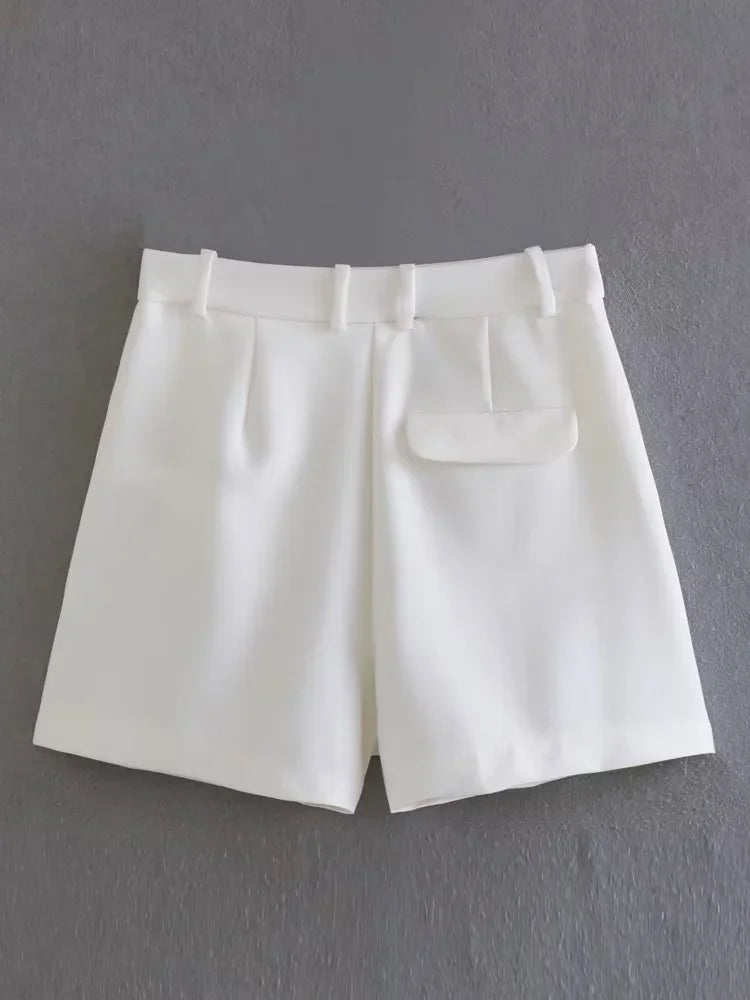 Pleated Baggy Shorts