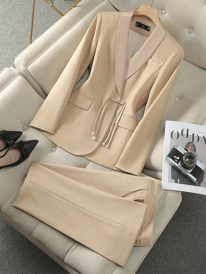 Elegant Business Blazer Jacket And Trouser