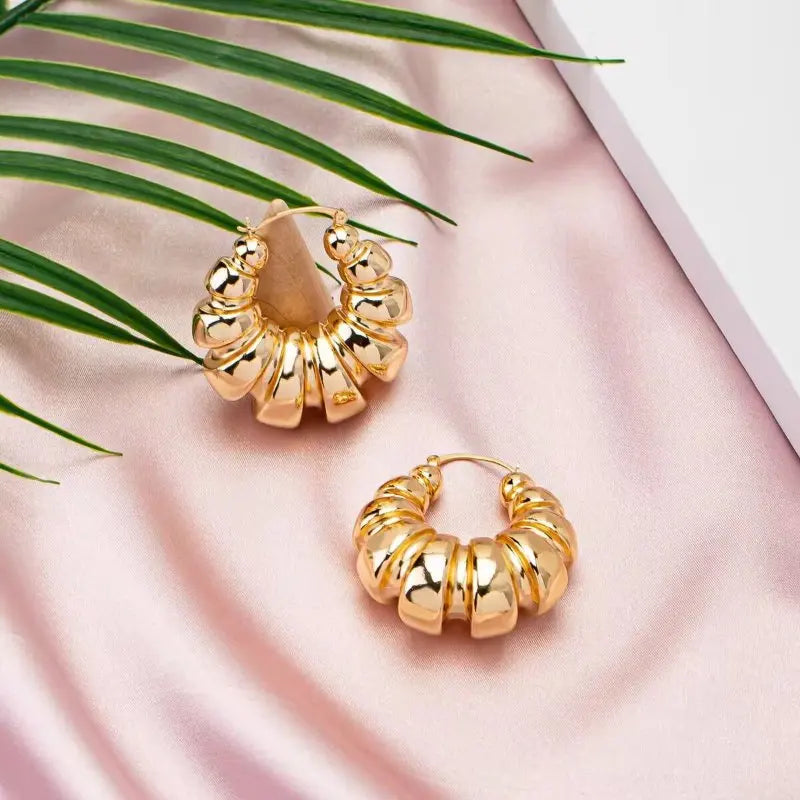 Punk Geometric Round Hoop Earrings