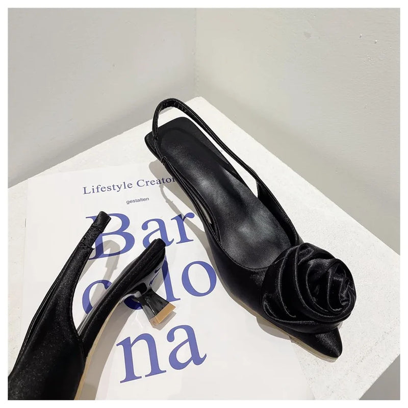 Brand Flower Slingbacks Sandals Shoes