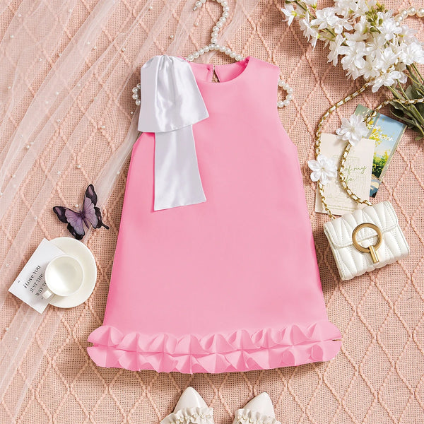 Shoulder Silk Scarf Slim Dress