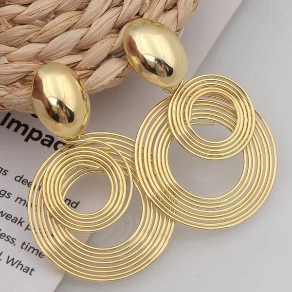 Trendy Big Round Statement Earrings