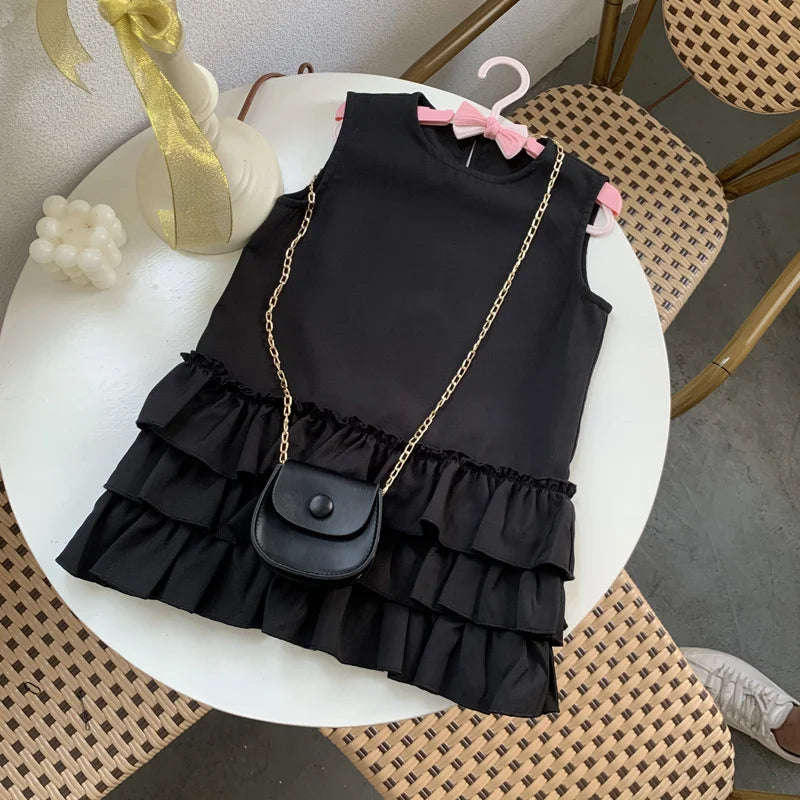 Summer Family Layered Cake Mother Daughter Ruffle Dress