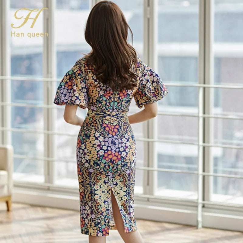 Top Blouses And High Waist Pencil Bodycon Skirts Office Lady
