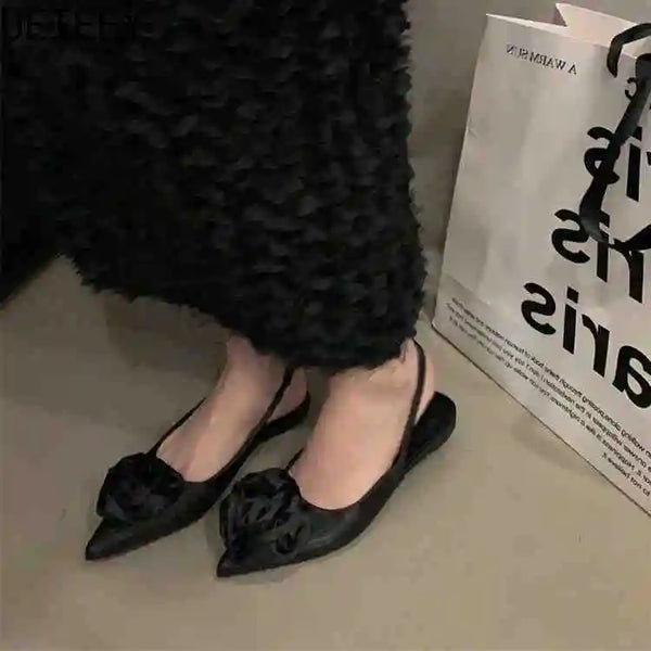 Summer Flower Sandals Pointed Toe