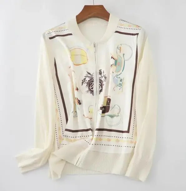 Vintage Cardigans Spring Autumn Thin Knitted Tops