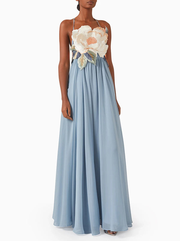 Strapless Sleeveless High Wist Temperament Long Dress