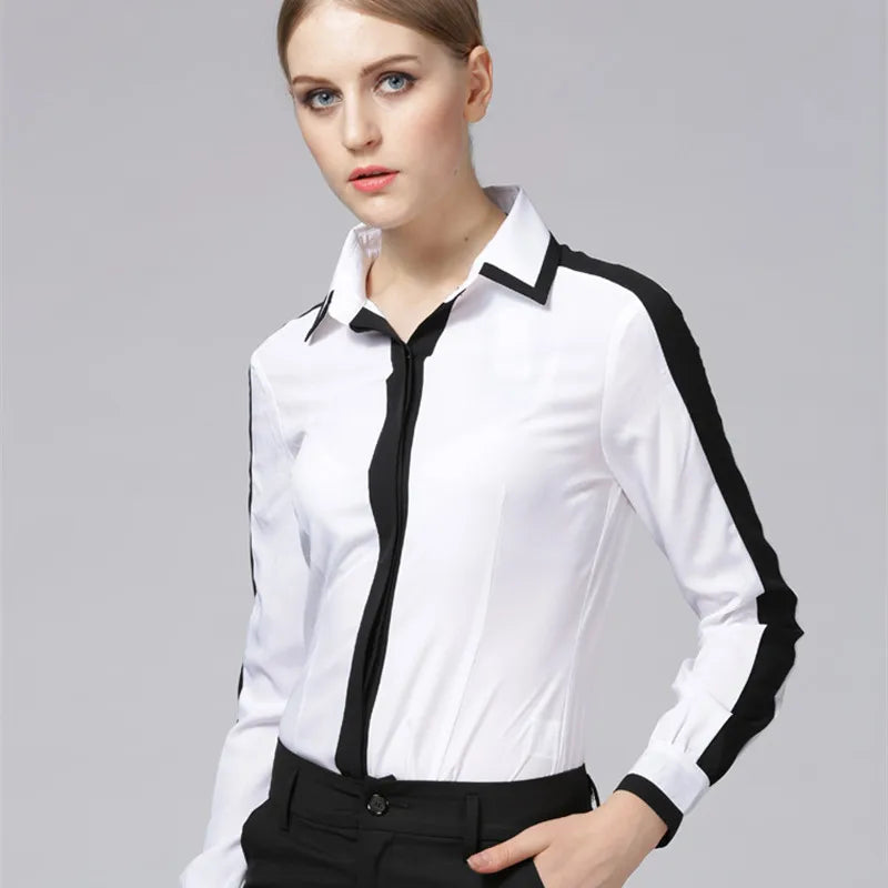 Elegant Long Sleeve Blouses Shirts White Bodysuits