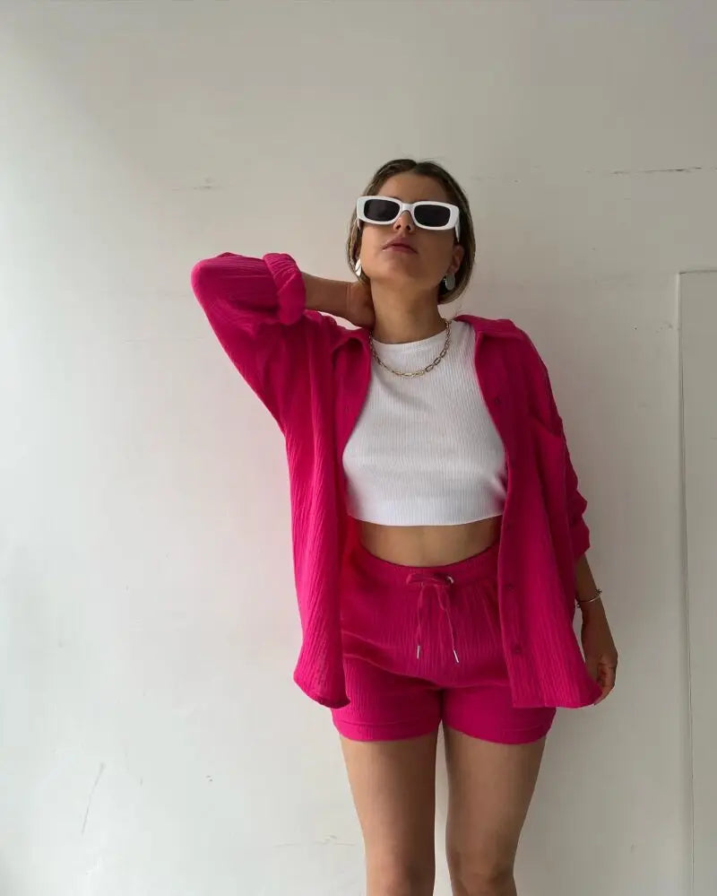 Casual Loose Short Pants Sets