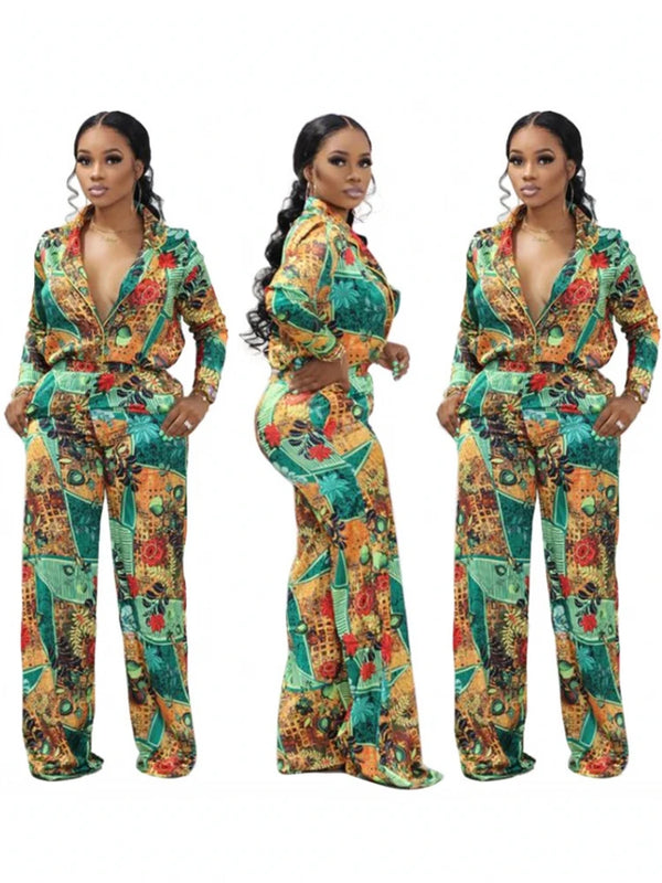 Blouse Shirt Suit Tops And Pants Suits Two Piece Set Tracksuit
