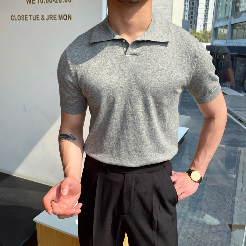 Summer Cotton Men Polo Shirt Business