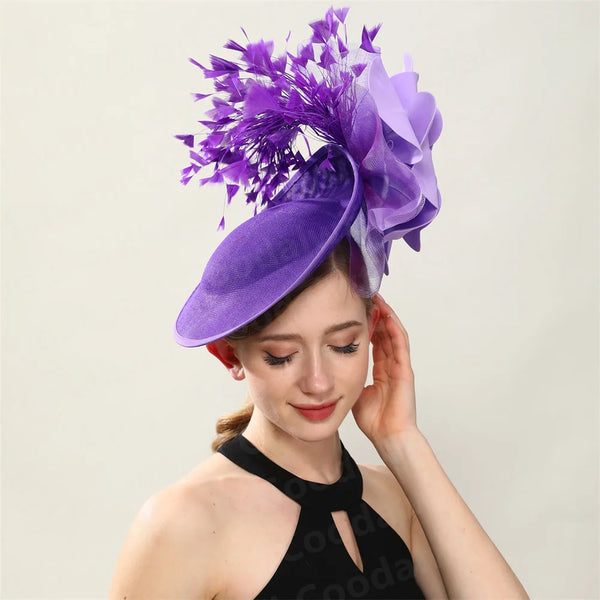 Big Flower Wedding Fascinator Hat