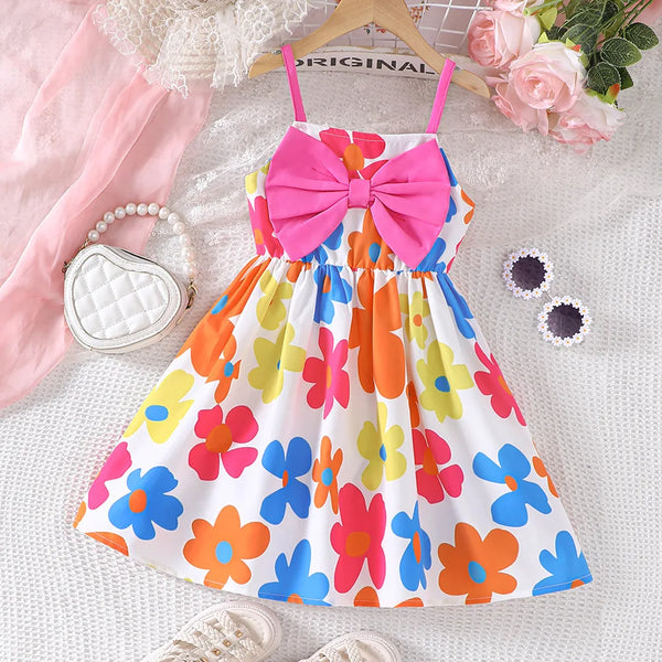 Toddler Cute Floral Pink Cami Dress
