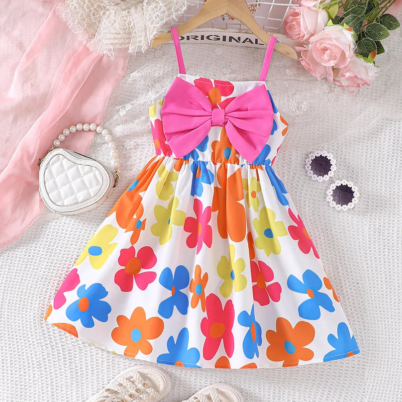 Toddler Cute Floral Pink Cami Dress