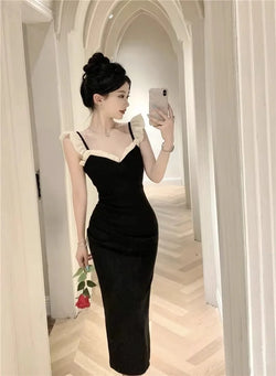 Elegant Mid-Length Slimming Dress