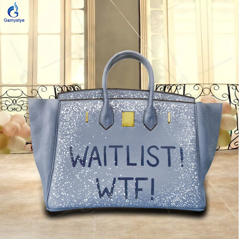 Printed Customize Art English WTF Bags