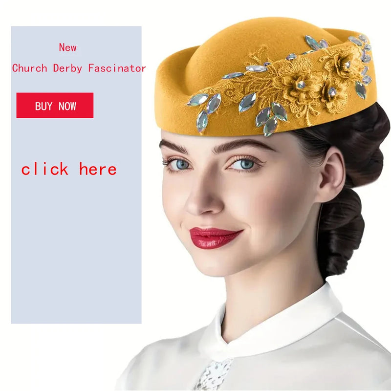Church Fascinator With Flower Ladies Soft Beret Caps