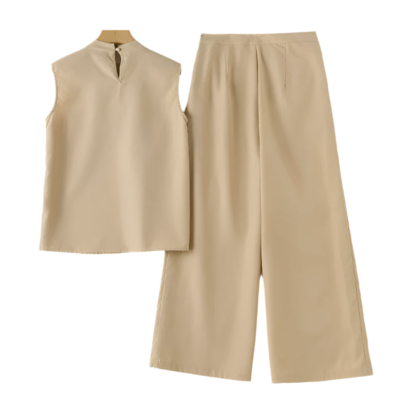 Elegant Chic Sets Tank Top and Wide Loose Pants