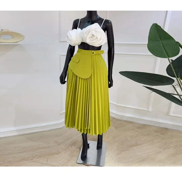 Elegant Sweet and Fresh High Waist Irregular Skirt