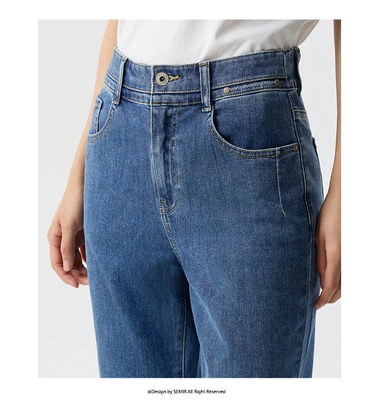 Semir Jeans Women Simple Tapered Trousers